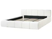 Bett mit Lattenrost Stoff ORVILLE 180 x 200 cm Cremeweiß_1025789