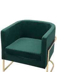 Sessel SIRKKA Samtstoff Dunkelgrün_761672