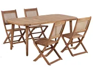Gartenmöbel Set 4-Sitzer PARAGGI zertifiziertes Akazienholz Dunkelbraun_928530