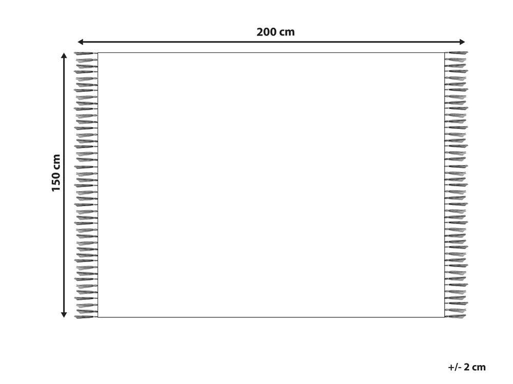 Kuscheldecke CHAOHANI Stoff 150 x 200 cm Cremeweiß_908261
