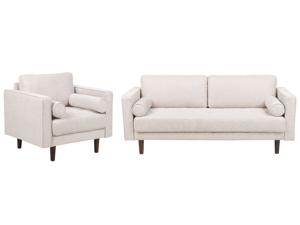 Bankenset 4-zits NURMO Stof Lichtbeige