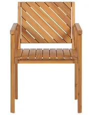 Set of 6 Garden Chairs BARATTI Acacia Wood Brown_869033