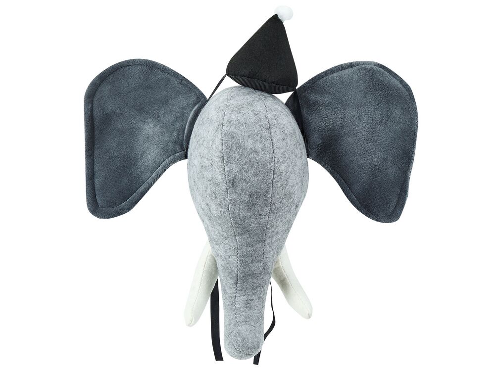 Wanddekoration für Kinder Elefant BADOU Baumwolle 36 cm Grau