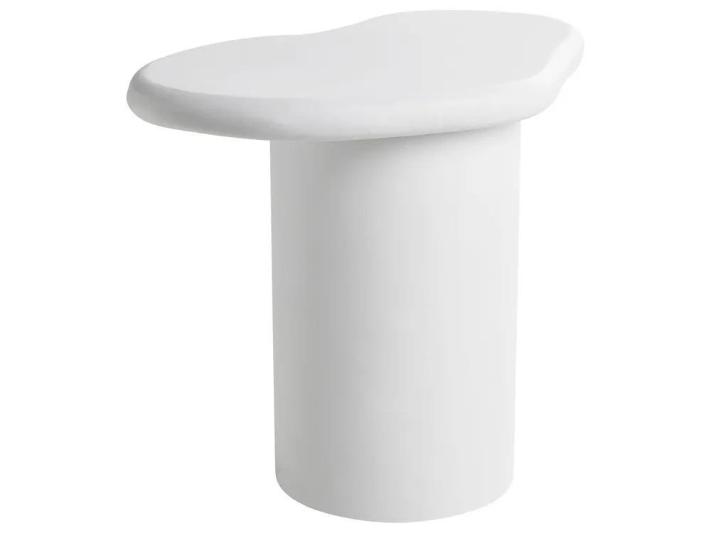 Beistelltisch ARSOLI 43 cm 58 cm Cremeweiß