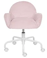 Desk Chair JUBBI Faux Fur Pastel Pink_1159628