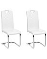 Set of 2 Dining Chairs PICKNES Faux Leather Off-White