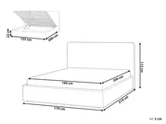 Ottoman Bed BRENON Boucle Off-White 160 x 200 cm (EU King Size)_979266