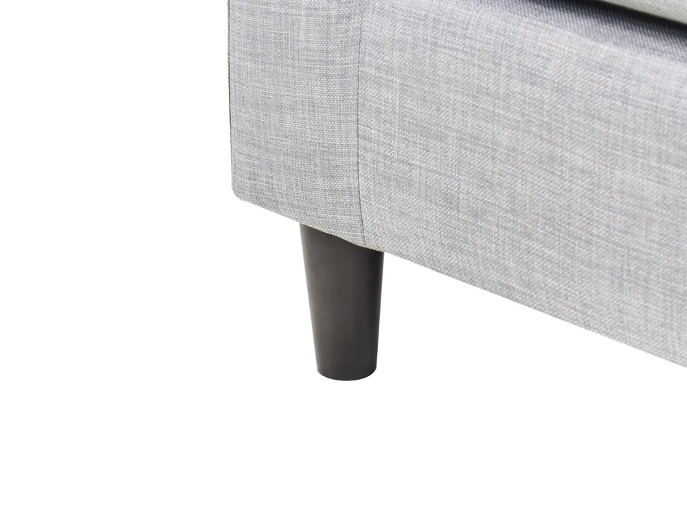Corner Sofa 3 Seater ELVENES Fabric Light Grey Left Hand_712593