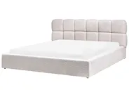 Ottoman Bed BASTON Boucle Light Beige 180 x 200 cm (EU Super King)_997017
