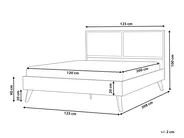 Postelja PE ratan MONPAZIER 120 x 200 cm Svetlo rjava_1037760