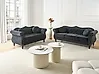 Sofa Set 5-Sitzer SKIEN Samtstoff Schwarz