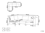 Modular Corner Sofa 4 Seater EVJA Velvet Grey Right Hand_817799
