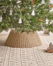 Weihnachtsbaumkragen GIVRE 67 cm Seegras Naturfarben_1011333