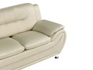 Sofa 2-Sitzer LEIRA Kunstleder Beige_1058716