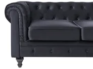 Sofa 3 Seater CHESTERFIELD Velvet Black_1065197