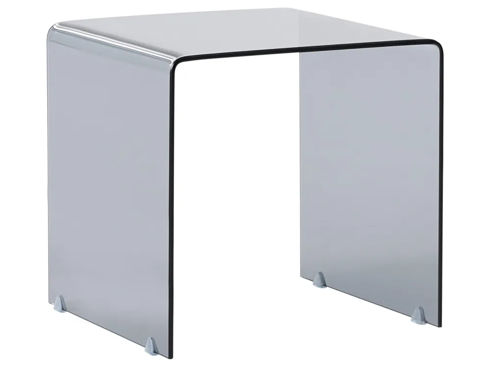 Set of 2 Side Tables KENDALL Tempered Glass Black_953572