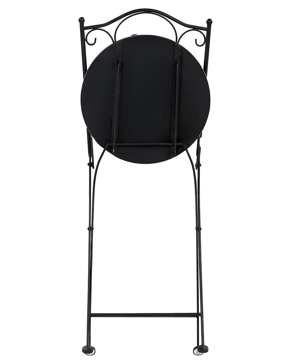 Gartenstuhl 2er Set SIPONTO klappbar Metall Weiß / Blau_1155773