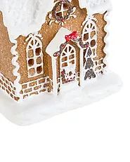 Weihnachtsdekoration 3er Set LED RIMPI 21/25/26 cm Haus Braun_1175178
