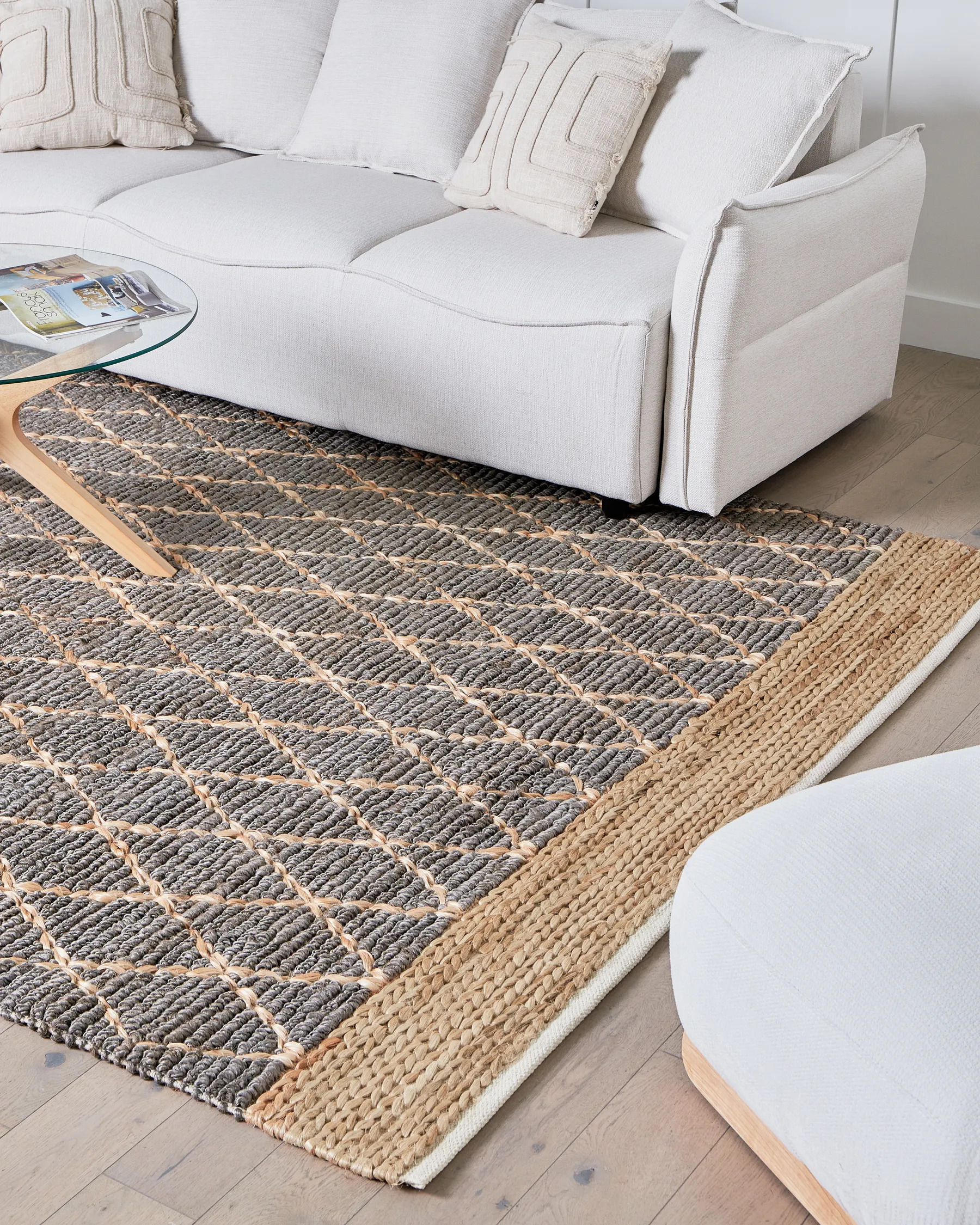 Teppich TELLIKAYA Grau 200 x 300 cm Jute_990076
