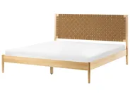 Bett mit Lattenrost Kiefernholz BRUNEMONT 180 x 200 cm Hellbraun_1020238