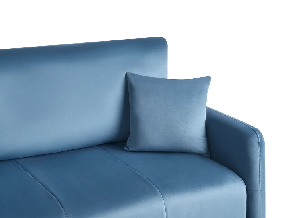 Sofa Bed 3 Seater EGGE Velvet Blue_1020841
