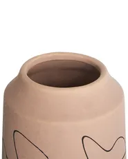 Blumenvase SUNFISH 33 cm Steinzeug Beige_935168
