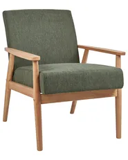 Sessel ESRUM Stoff Hellbraun / Grün_943390