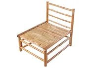 Garden Lounge Set with Table 5 Seater CERRETO Bamboo Taupe_908914
