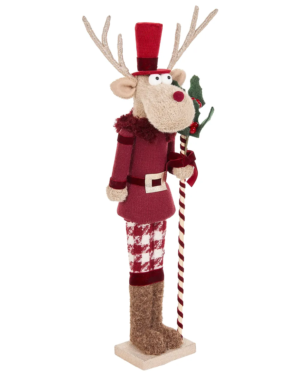 Set of 2 Figurines MATALA 61/64 cm Bear Reindeer Red_1156697