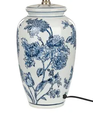 Tischlampe BELUSO Porzellan Weiß / Blau_883005