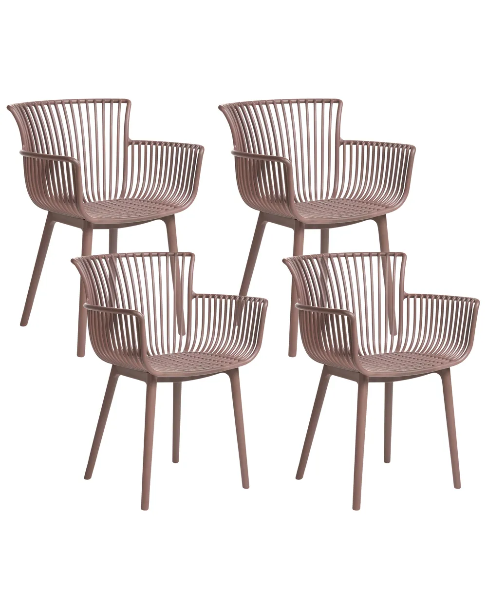 Gartenstuhl 4er Set PESARO Braun