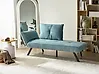 Left-Hand Chaise Longue ROCAMADOUR Fabric Light Blue