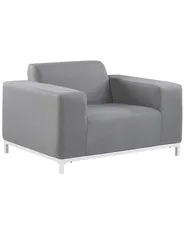 Gartensessel 2er Set ROVIGO Stoff Grau_816857