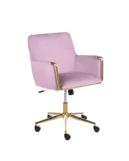 Schreibtischstuhl ALTONA Samtstoff Pastellrosa_1150418