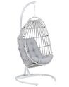 Hängesessel mit Gestell SESIA Polyrattan Hellgrau