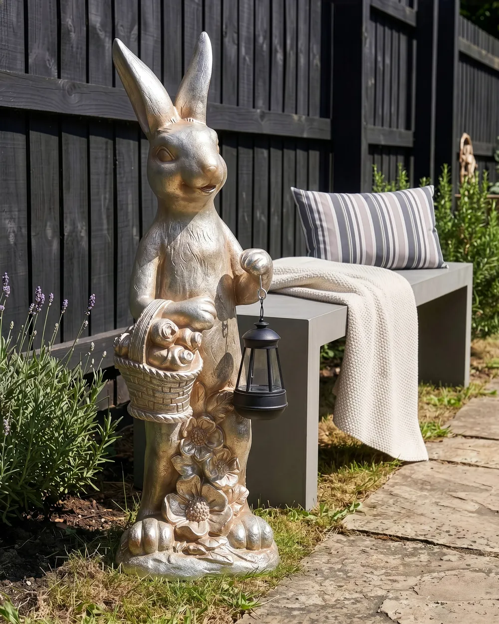 Gartenfigur OTTERUP Kaninchen Gold