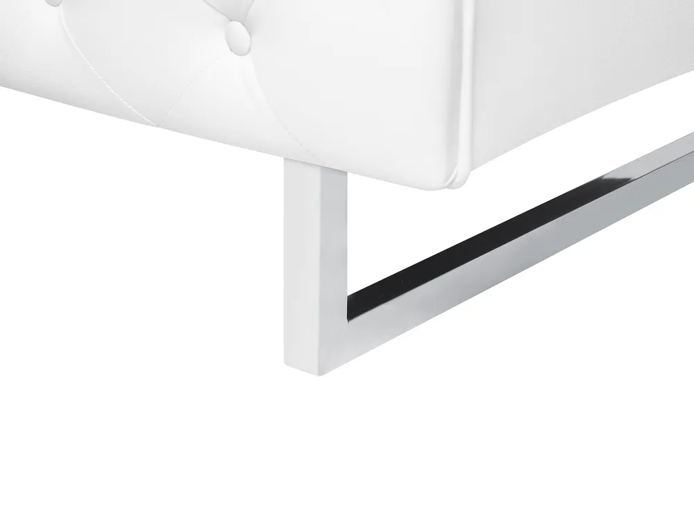 Sofa 2 Seater VISSLAND Faux Leather White_741069