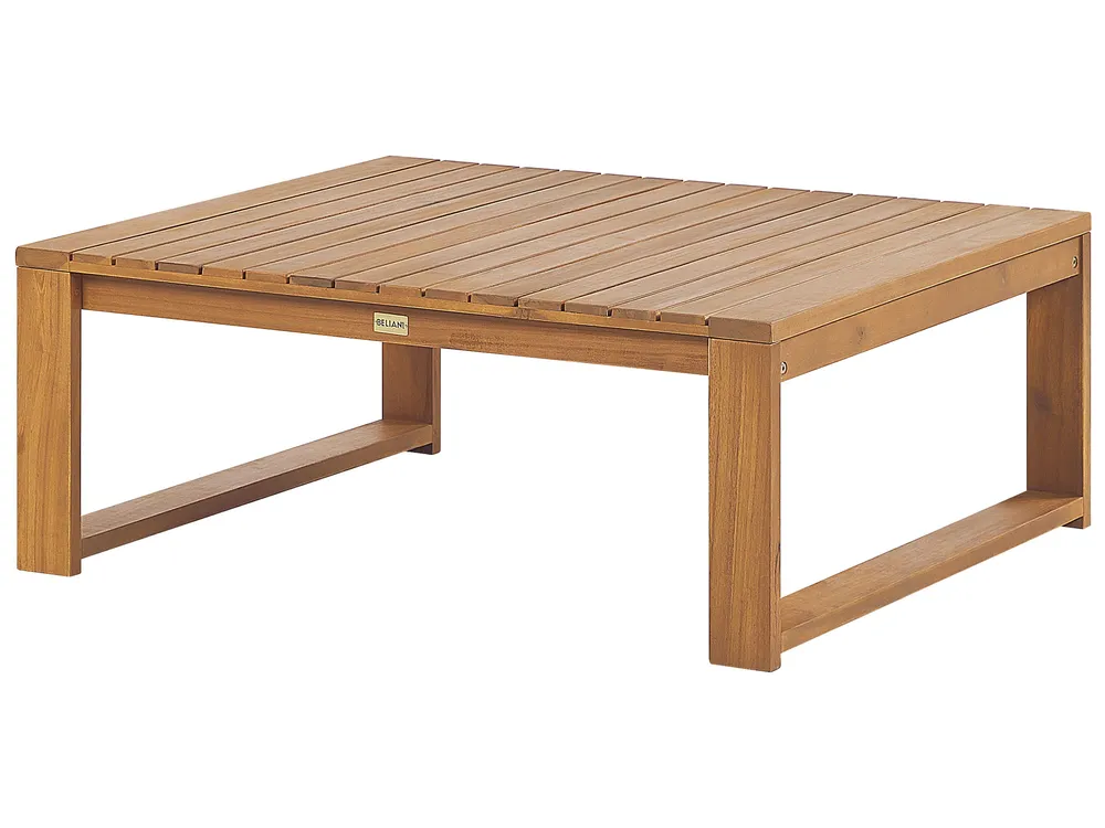 Garten Ecksofa mit Tisch 5-Sitzer TIMOR modular zertifiziertes Akazienholz Hellbraun_905763