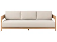Gartensofa 3-Sitzer SAMPIERI Metall Hellbraun_1000016
