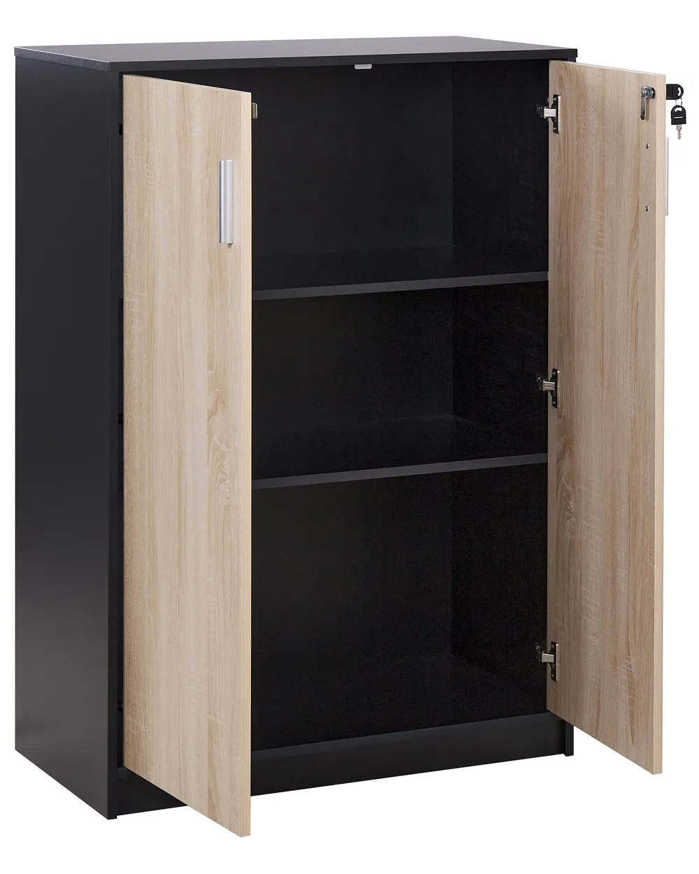 Büroschrank ZEHNA Braun / Schwarz_885531