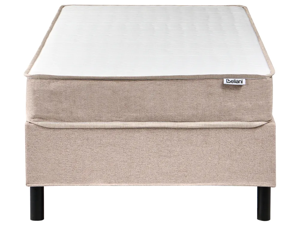 Boxspringbett ohne Kopfteil Stoff COUNTESS 90 x 200 cm Beige_1054081