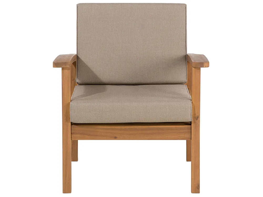 Lounge Set mit Tisch 4-Sitzer MANILA zertifiziertes Akazienholz Hellbraun_803060