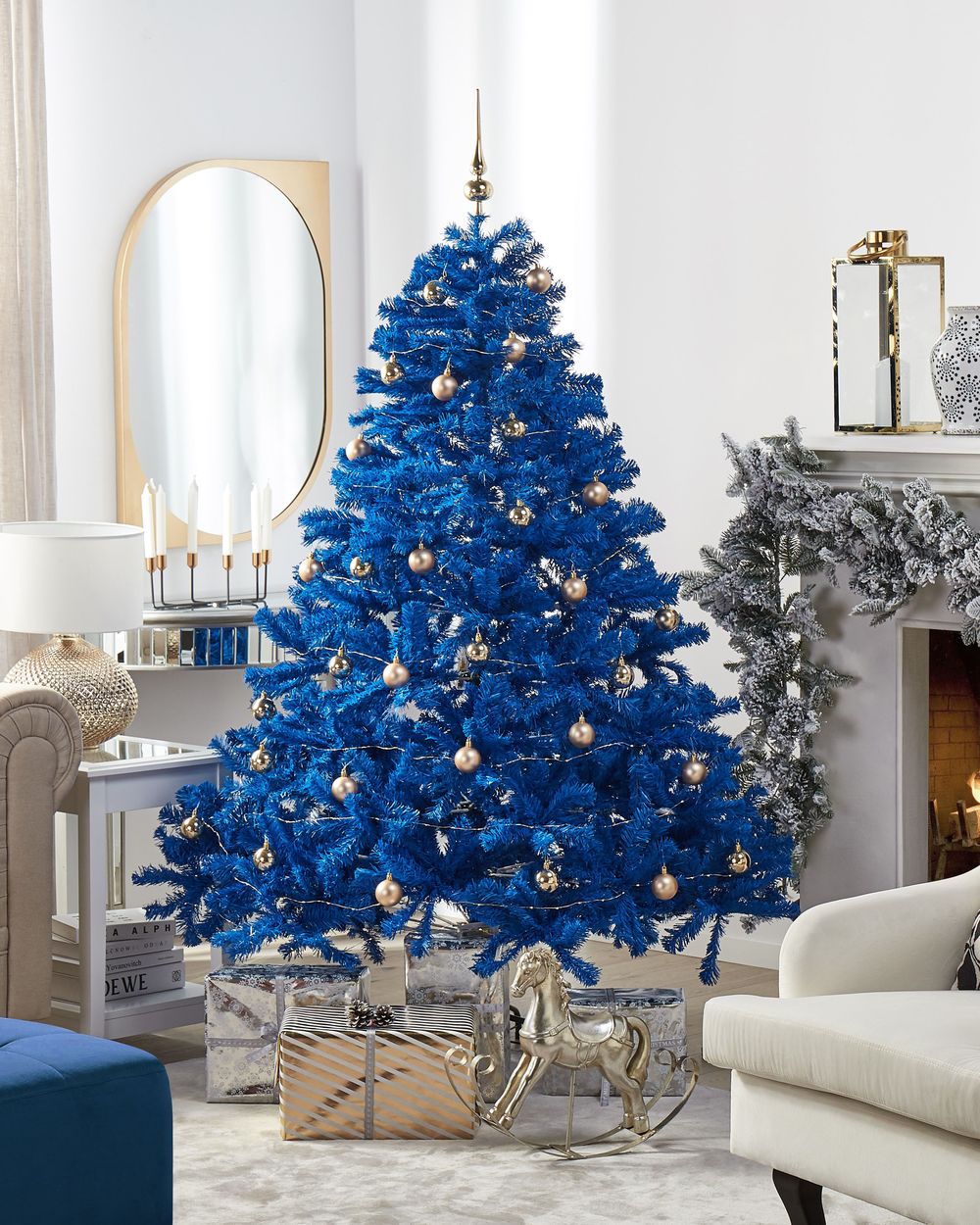 Artificial Christmas Tree FARNHAM 210 cm Blue