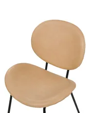 Esszimmerstuhl 2er Set LUANA Kunstleder Sandbeige_873659