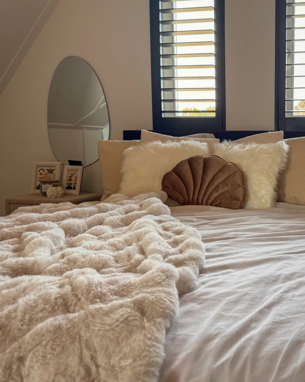 Kuscheldecke SALKA Webpelz 200 x 220 cm Weiß_953249