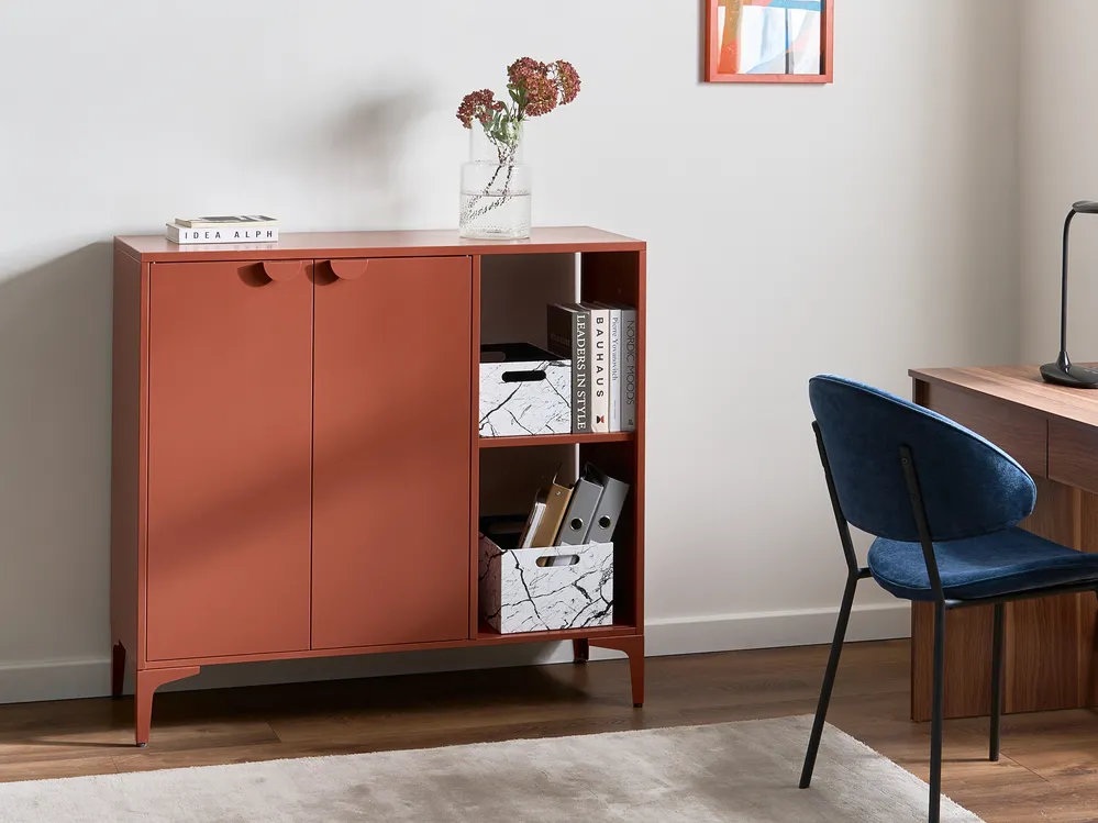Sideboard mit 2 Türen ARDURA Metall Goldbraun