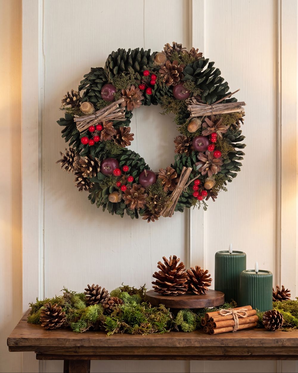 Christmas Wreath NURMES 35 cm Green