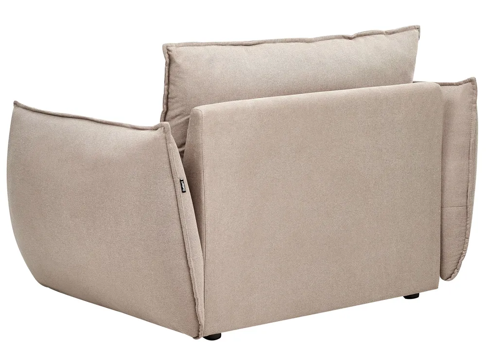 Living Room Set 5 Seater KUNES Fabric Taupe_1013392