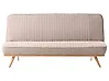 Schlafsofa 2-Sitzer KALFAFEL Stoff Hellbraun