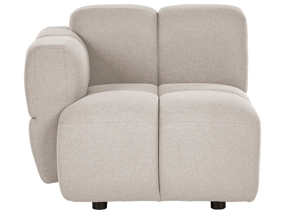 Modular Sofa 3 Seater MAKSABERG Fabric Beige_1135170